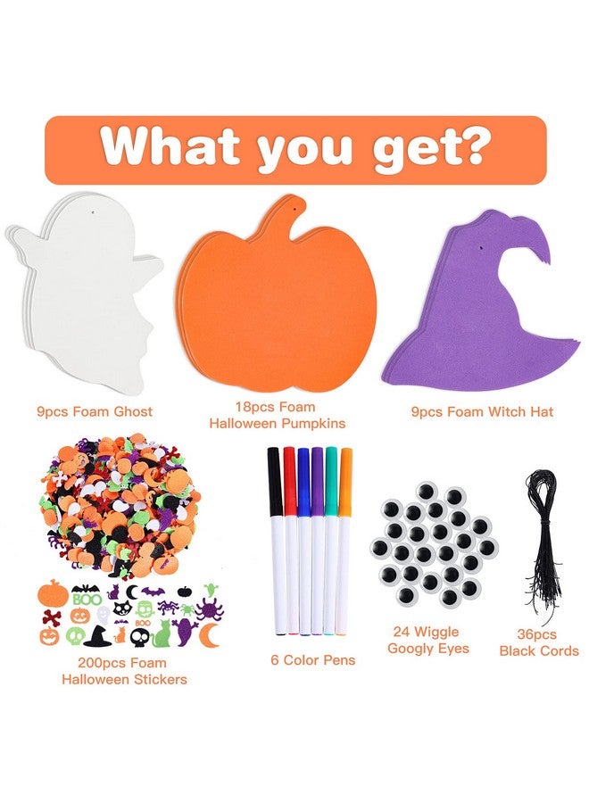ماكس فن مجموعة ماكس فن 302 قطعة من أشغال الهالوين للأطفال - قرع إسفنجي، ملصقات، زينة على شكل أشباح وقبعات ساحرة لحفلات الأطفال وأنشطة مميزة - Image 2