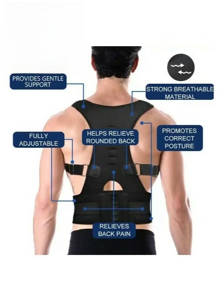 Generic - The Back Belt For Posture Correction And Shoulder Straightening Is Made Of Strong, Breathable Material That Is Comfortable To Wear(L) - Image 1