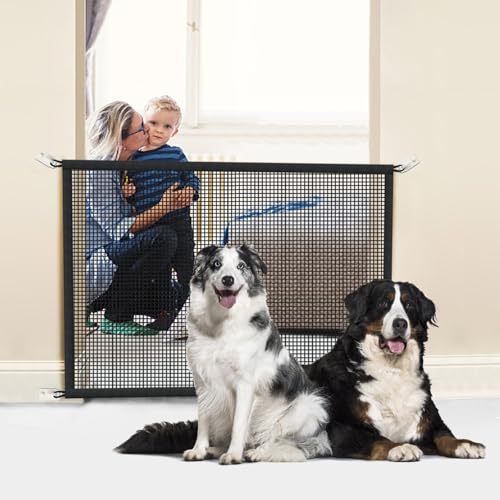 Cupount Dog Gate for Stairs Pet Gates for The House: Dog Gate Indoor Dogs Screen Mesh Gate for Doorways Stairways 29 inches Tall, 34 inch Wide, Fits Openings 28'' to 31'' Wide - Image 2