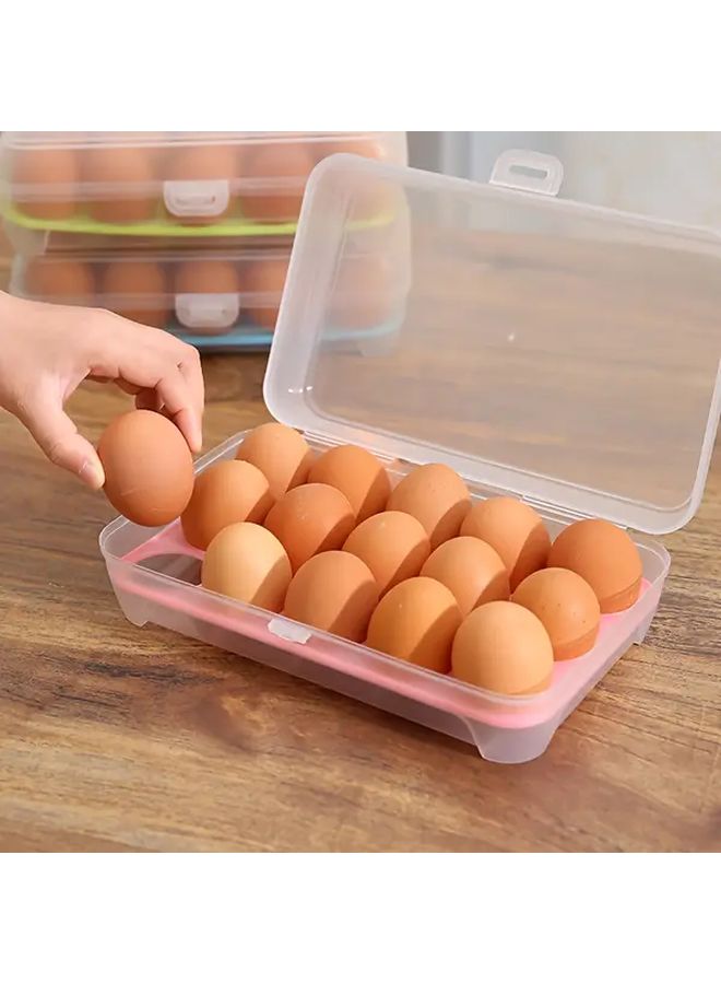 Stackable Egg Holder for Refrigerator 15 Eggs Blue Space Saving Kitchen Storage - Image 5