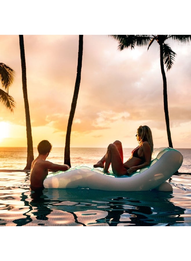 INTEX Lagoon Pool Lounge with Integrated Cup Holder Ocean Blue and White 10.16 x 99 x 191 cm INT56874 - Image 5