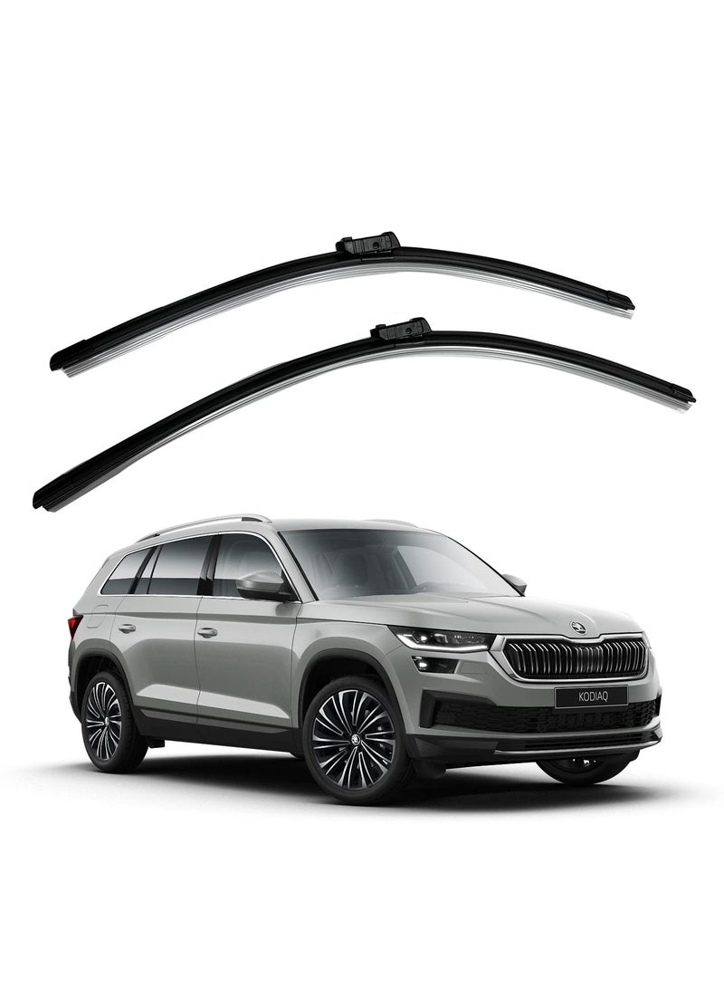 Elshafey Car Front  Windshield Wiper Blades For Skoda Kodiaq 2016 2017 2018 2019 2020 Windshield Wiper Blade 24" 21" - Image 1