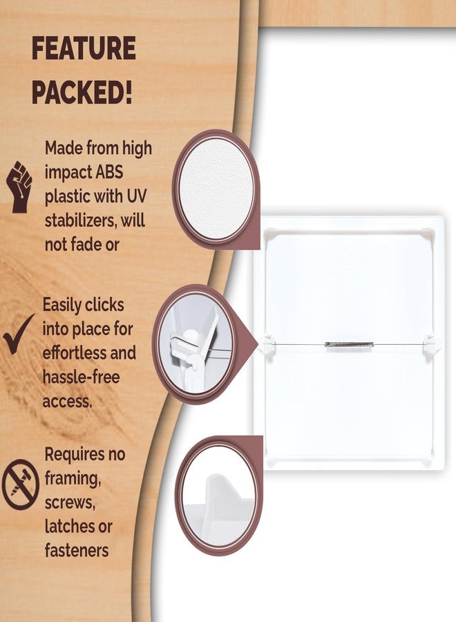 Morvat Spring Access Panel 12x12 Inch for Ceiling & Drywall, Heavy-Duty Durable ABS Plastic & Easy Install Access Box, Wall Hole Cover Plate for Plumbing & Electrical Cables & Wiring, White - Image 4