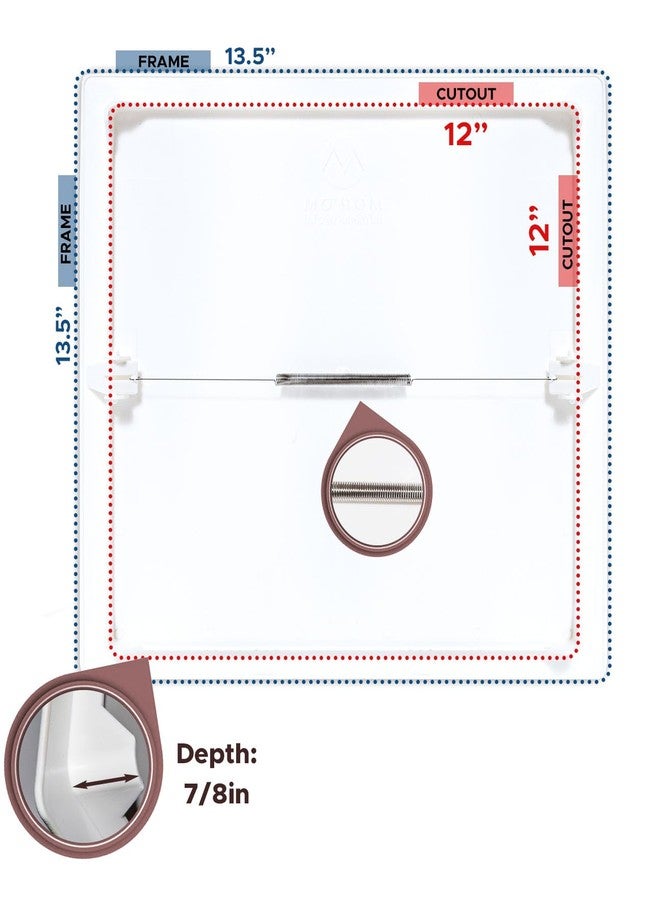 Morvat Spring Access Panel 12x12 Inch for Ceiling & Drywall, Heavy-Duty Durable ABS Plastic & Easy Install Access Box, Wall Hole Cover Plate for Plumbing & Electrical Cables & Wiring, White - Image 2