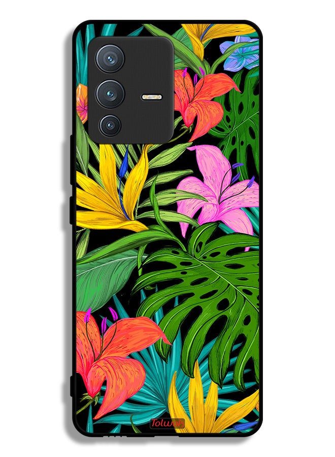 Tolwak Vivo S12 Pro 5G Protective Case Cover Pattern Tropical Flowers Leaves - Image 1
