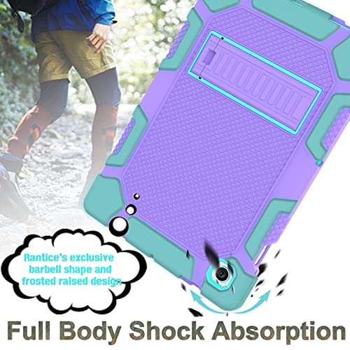 Rantice Galaxy Tab A8 Case with Kickstand, Hybrid Shockproof Rugged Cover for Samsung A8 Tablet, 10.5 Inch (SM-X200/X205/X207), Purple+Green - Image 5