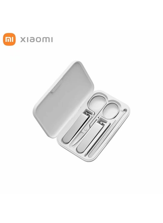 Xiaomi Nail Scissors Set: Anti-Splash Nail Clippers, Stainless Steel Nail Cutters, Unisex, Home Foot Nail Tools with Storage Case (5-Piece Set/Single Option) - Image 1