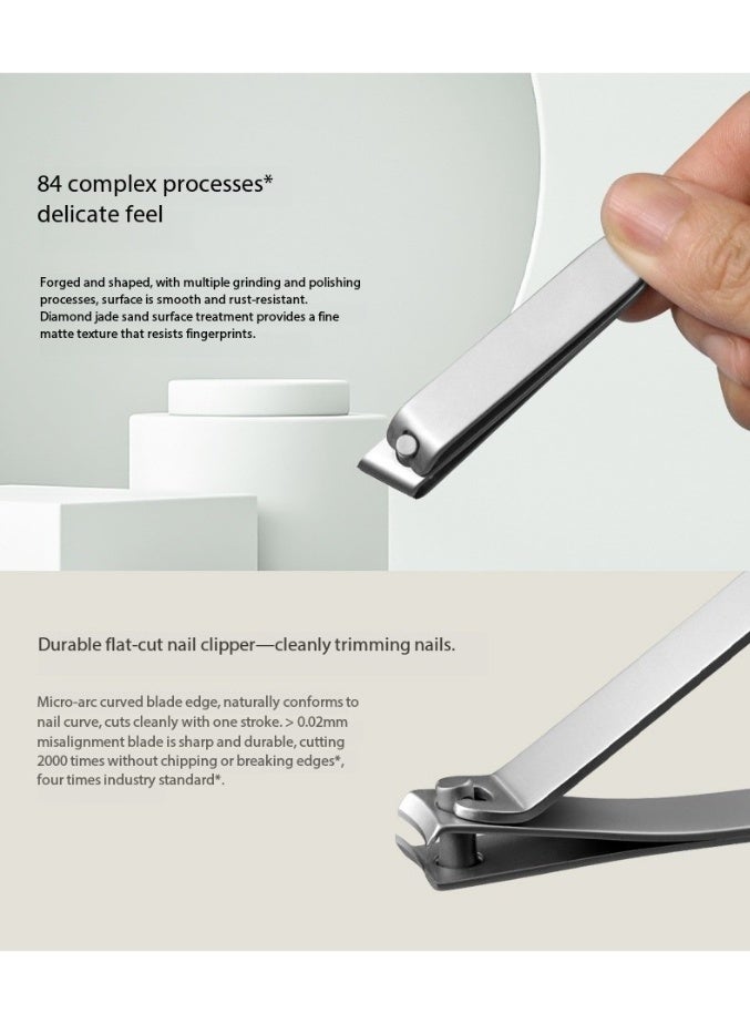 Xiaomi Nail Scissors Set: Anti-Splash Nail Clippers, Stainless Steel Nail Cutters, Unisex, Home Foot Nail Tools with Storage Case (5-Piece Set/Single Option) - Image 4