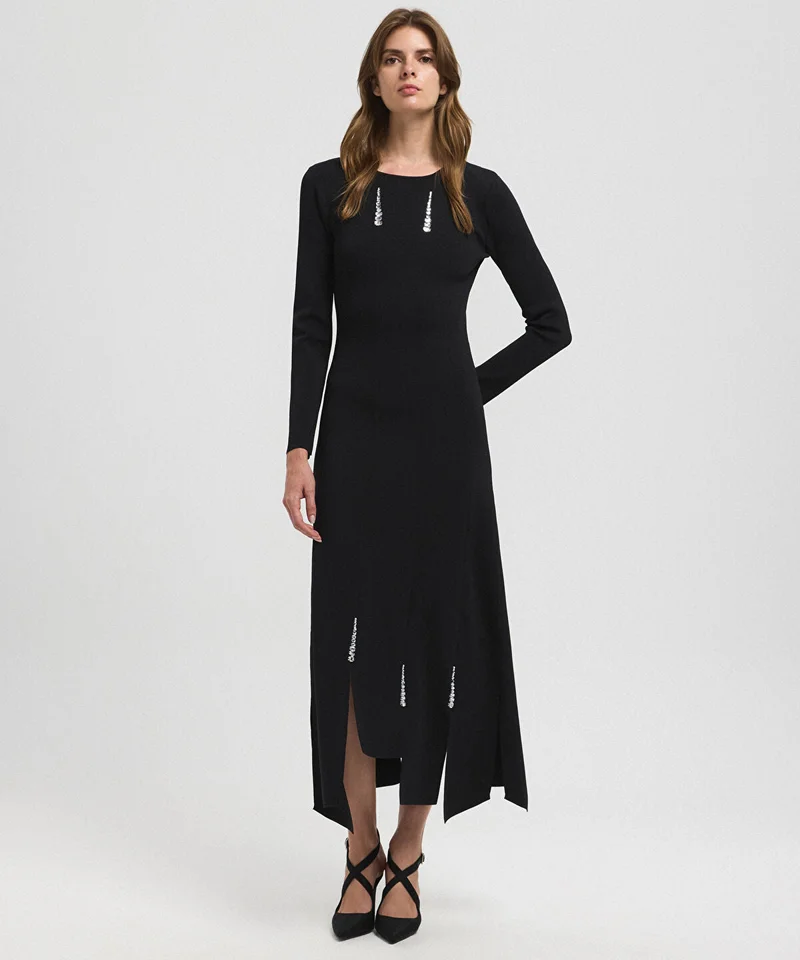 ابيكول Embellished Knit Dress