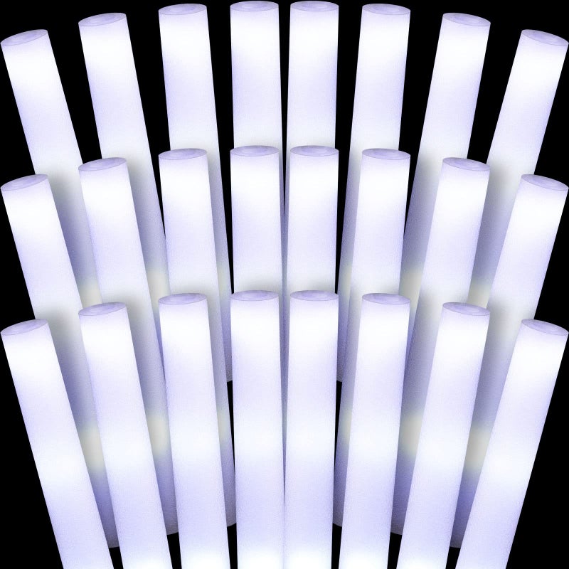 Liliful Glow LED Cheer Sticks Light up Sticks Wedding Wand for Birthday Bridal Shower Raves Carnival Concert Glow in Dark Party48 Pcs