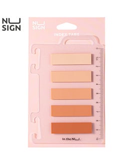 Deli Deli ENS356-PK Waterproof Index Tabs - 5x20 Polyester Labels with Transparent Ruler Base - Pink  - Image 1