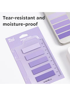 Deli Deli ENS356-PK Waterproof Index Tabs - 5x20 Polyester Labels with Transparent Ruler Base - Pink  - Image 3