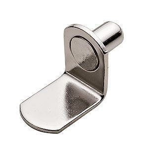 Hafele America Bracket-Style Nickel Shelf Support, 1/4" (50) - Image 1