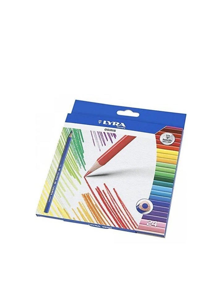 Lyra 24 Pieces Multicolor Wooden Colouring Pencils Set German 