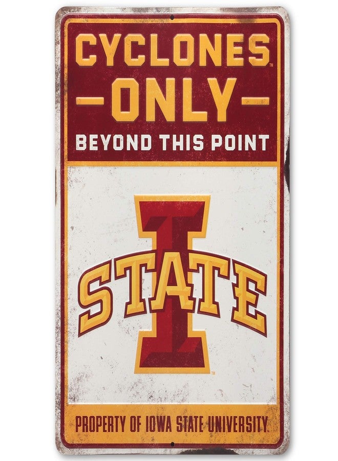 Open Road Brands Property of Iowa State University Cyclones Metal Sign - Vintage Iowa State Sign for Man Cave or Bedroom - Image 1