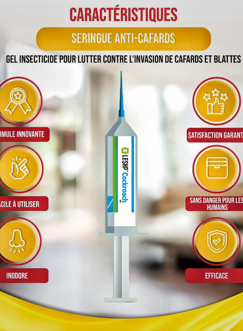 ليشب طعم الهلام قاتل الصرصور يشمل (2 أنبوب +2 Plunger +2 تلميح) متعدد الألوان 60 غرام - Image 3