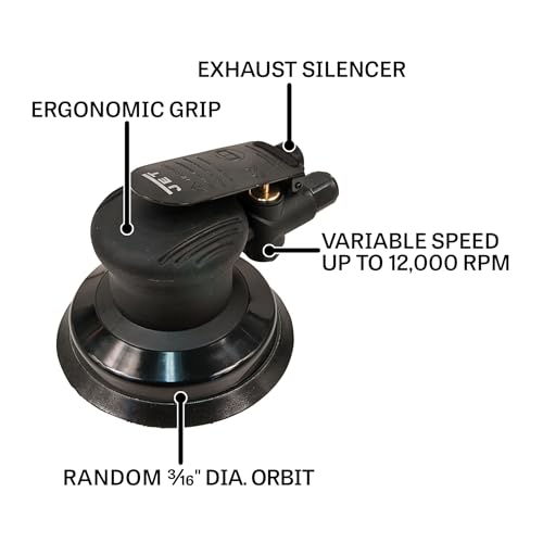 JET 5-Inch Pneumatic Random Orbital Palm Sander, 12000 RPM (Model JAT-730) - Image 2