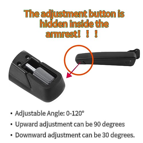 KIMISS Seat Handle, Pair Car Adjustable Seat Armrest Shock Resistant PU Sponge Black Universal for Automobiles Trucks - Image 2