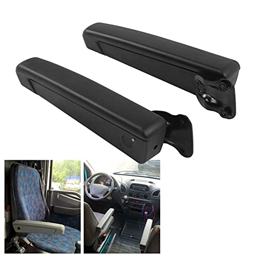 KIMISS Seat Handle, Pair Car Adjustable Seat Armrest Shock Resistant PU Sponge Black Universal for Automobiles Trucks - Image 5