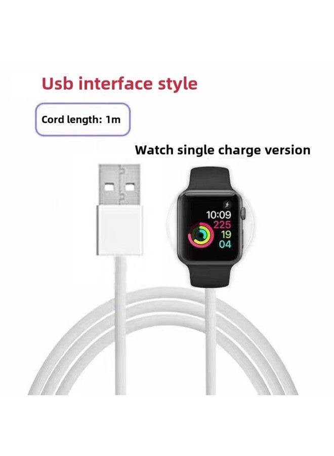 For Apple IWatch Watch Charger Support S1-S9 Square Magnetic Charger-Color:Single Charge USB Port (metal)  - Image 1