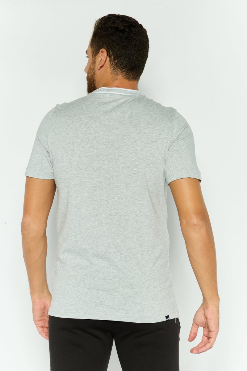 PUMA تي شيرت رياضي للرجال بأكمام قصيرة مناسب في الهواء الطلق، رمادي - Image 2