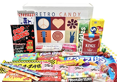 RETRO CANDY YUM ~ Care Package Assortment Gift Box Nostalgic Candy Mix from Childhood for Man or Woman Jr - Image 1