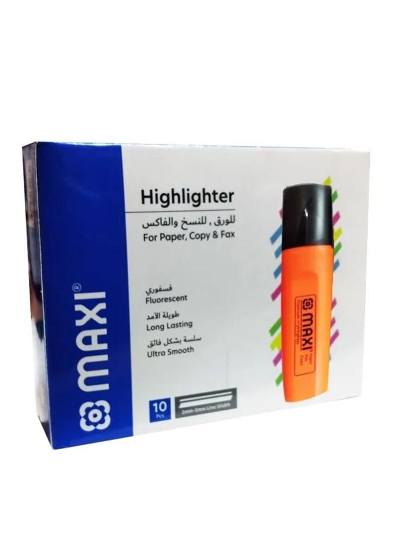 Maxi 10-Piece Highlighter Orange - Image 1