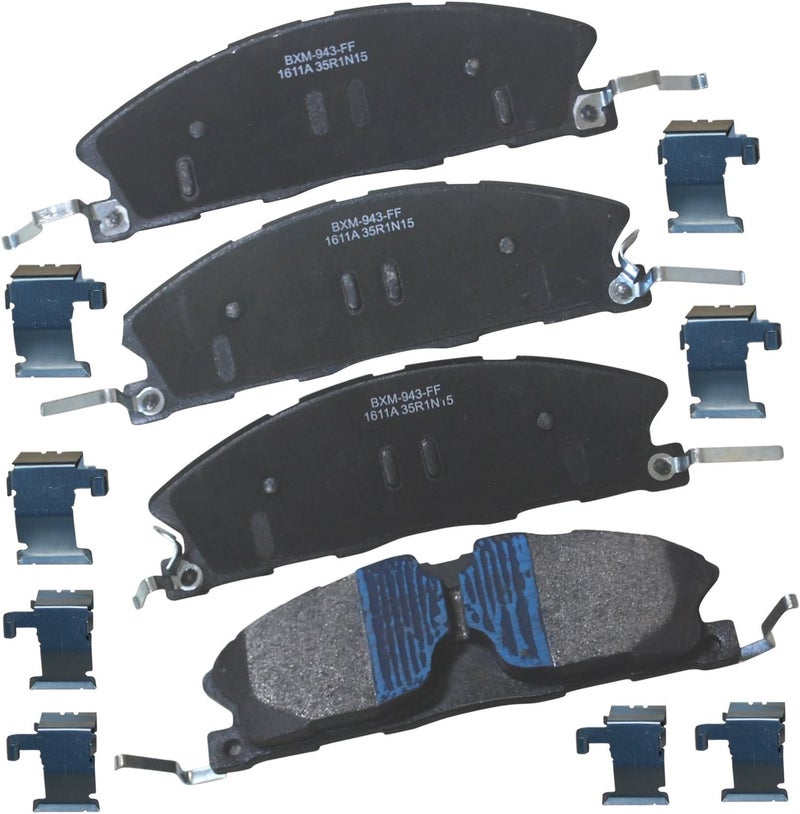 Bendix Premium SBM1611A Semi-Metallic Front Brake Pads for Select Models Ford Police Interceptor Sedan, Utility, Special Service Taurus, Lincoln MKT - Image 1