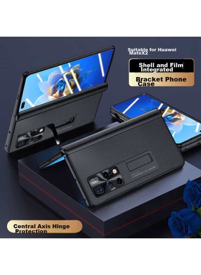 Stryfer Phone Case For Huawei Mate X2, Foldable Screen Huawei Mate X2 Collector's Edition Case, Hinge Axis Full Coverage With Stand, Tempered Glass Film Case Integrated - Image 1