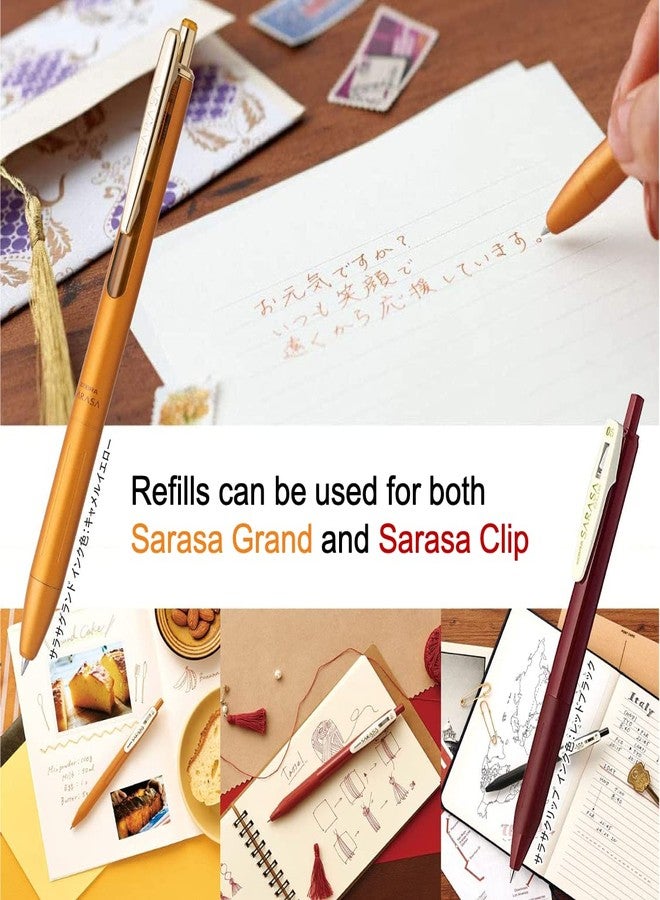 Sarasa حبر زيبرا ساراسا رمادي داكن 0.5 مم، 10 عبوات إعادة تعبئة (P-RJF5-VDG)، تقنية الحبر الجاف عالي السرعة مع ملاحظات لاصقة أصلية - Image 3