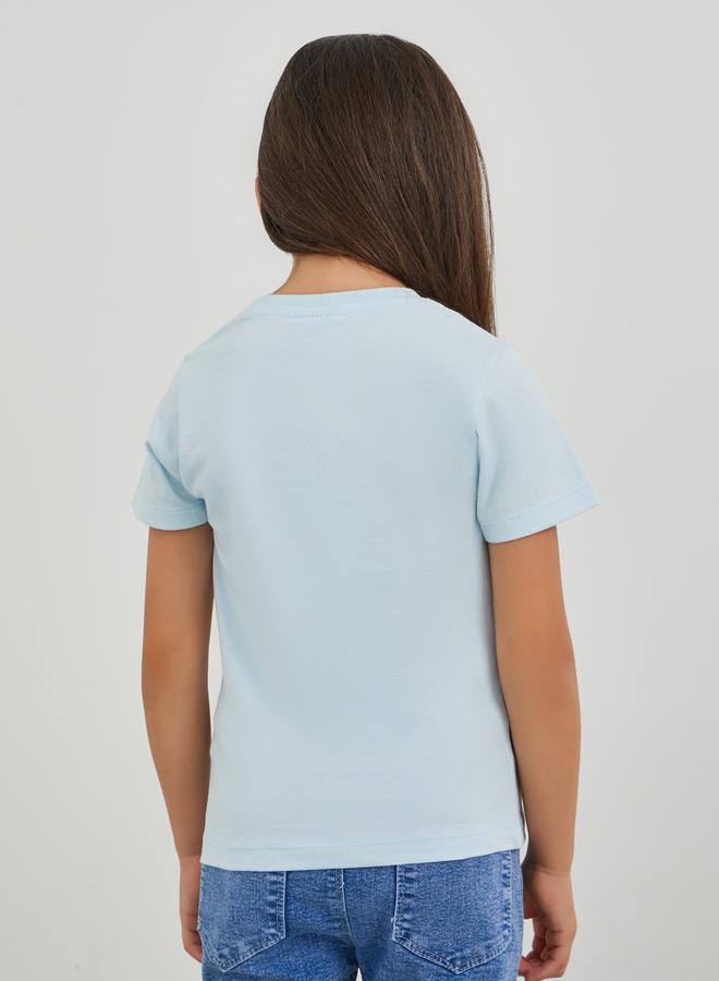Styli Styli Girls Elsa Print Short Sleeve T-Shirt  - Image 4