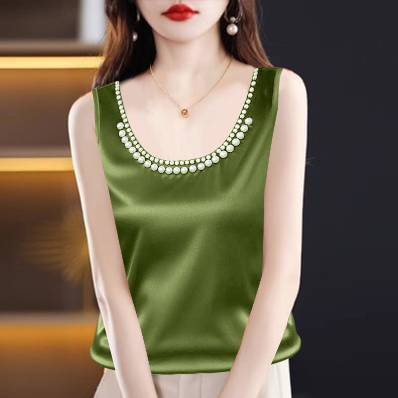 Pearl Suit With New Top Design Niche Sleeveless Vest - Image 4