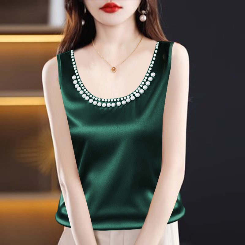 Pearl Suit With New Top Design Niche Sleeveless Vest - Image 1