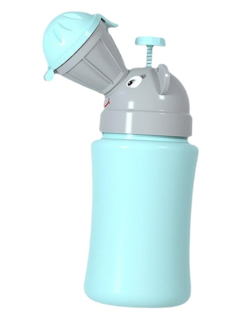 Cute Portable Emergency Urinal Potty Toilet Elephant Pee Bottle Cup for Kids Camping, Car Travel, Outside