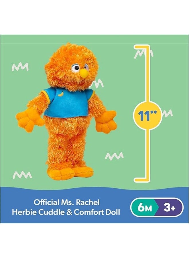 Ms. Rachel Official Herbie Cuddle & Comfort Friend Doll, 11” Premium Plush Baby Toy, Toddler Toys for Girls & Boys for Ages 6 Months to 3+  - Image 2