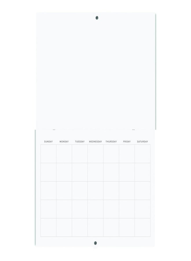 Reskid Blank Scrapbook Wall Calendar - 5-Pack - Cardstock Cover - Undated, 12" x 9" Closed, 18" Open Size, Large Bookstore-Quality, Stapled Hanging Monthly Calendar for Kitchen & Office - Premium DIY Creative Organizer, Art Gallery, and Planner with Generous Space for Your Imagination - Image 1