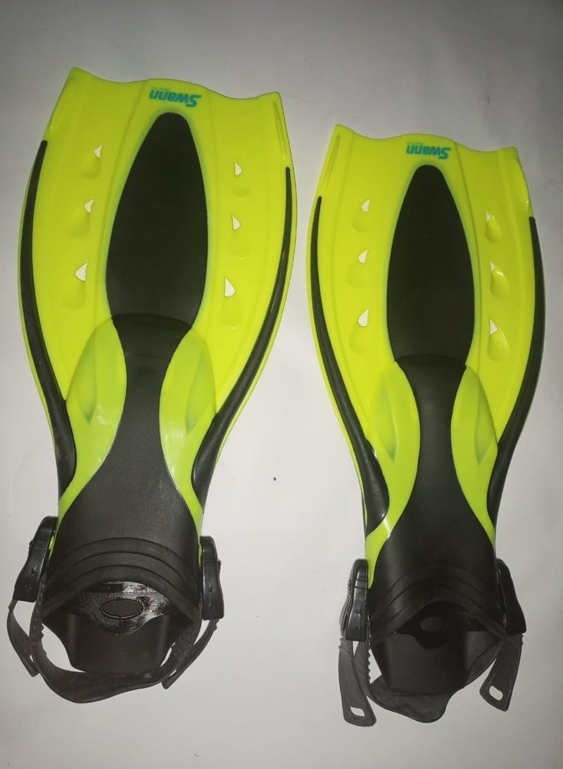 SOFAB SOFAB SAUDI (YM) (SF-SWANN-DIVEFINS-YELLOW-C17A) Greater Protection Under Water Diving Fins, Designed for Spearfishing, Special Resistant Thermoplastic Elastomer Rubber, Size: M