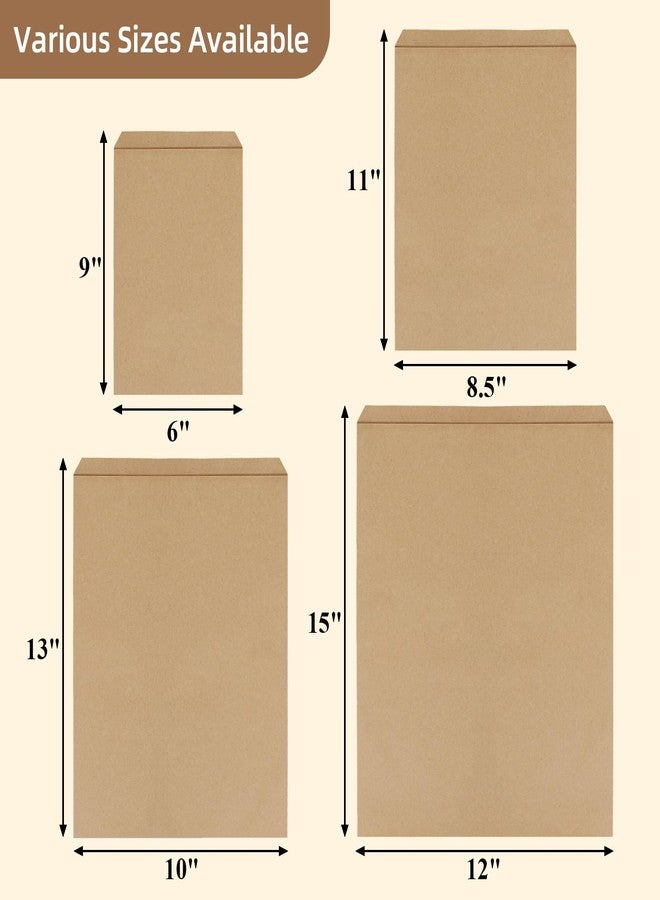 BagDream 8.5x11 Flat Paper Bags 100Pack Kraft Brown Paper bags for Prints, Photos, Craft, Jewelry, Package, Wrapping, Gift Bags - Image 3