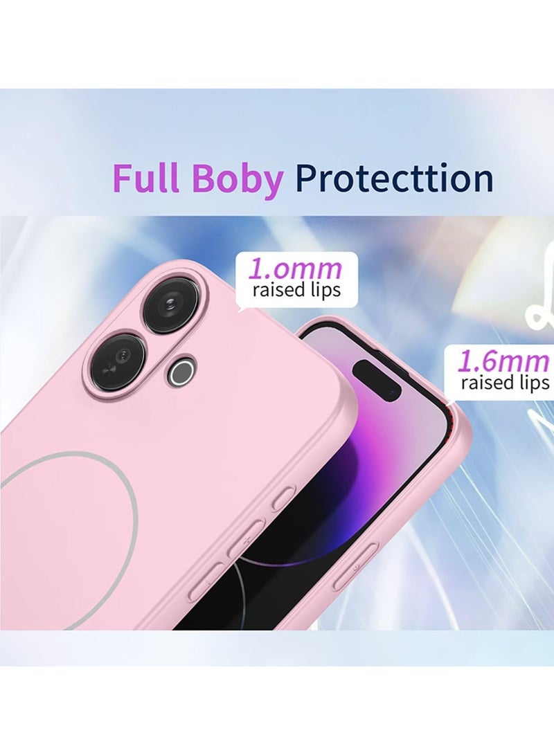 عام غطاء متوافق مع فيفو V60 لايت 5G، [متوافق مع ماج سيف]، سيليكون سائل رفيع ناعم، حماية كاملة للكاميرا، غطاء بسيط بلون موحد. - Image 2