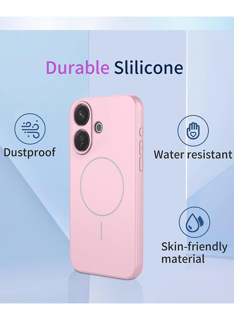 عام غطاء متوافق مع فيفو V60 لايت 5G، [متوافق مع ماج سيف]، سيليكون سائل رفيع ناعم، حماية كاملة للكاميرا، غطاء بسيط بلون موحد. - Image 3