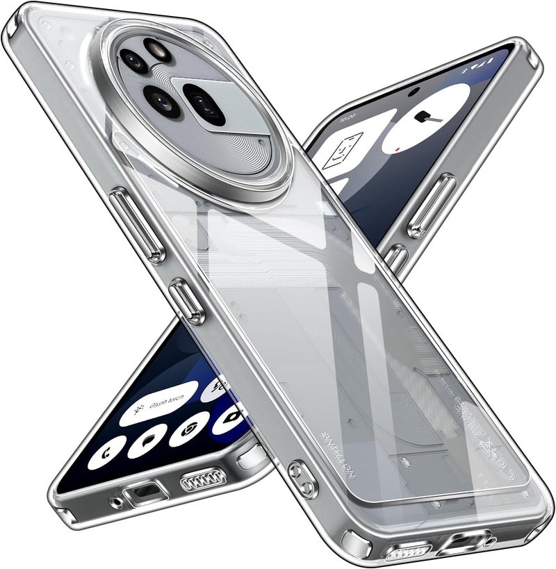 SHINESTAR® Clear Back Cover for Nothing Phone 3A Pro 5G | Slim & Shockproof Case | Non-Yellowing Transparent PC + TPU Hybrid | Protective Bumper Cover (Crystal Clear) - Image 1