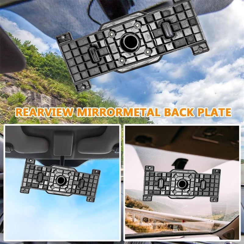 Rear View Mirror Back Plate Panel, Interior Mirror Bracket Arm/Dash Cam Mount for Car DVR, Secure Alternative to Straps - Image 5