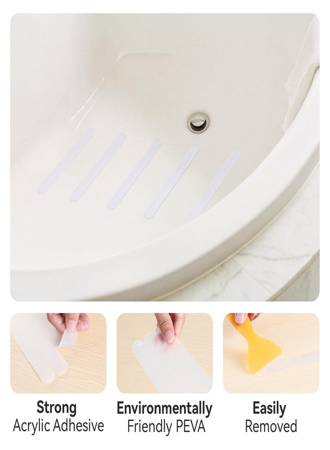 AGPTEK 36PCS Bathtub Non Slip Stickers, Anti-Slip Shower Strips with Strong Adhesive for Bath Tub Shower Bathroom Edge of Swimming Pool Stairs Ladders Boats, Clear - Image 3