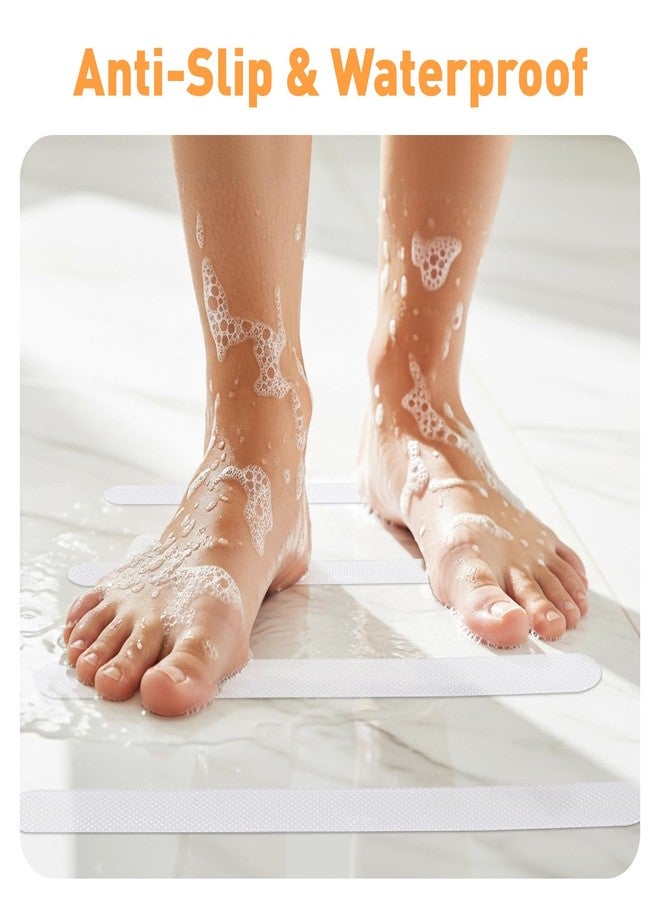 AGPTEK 36PCS Bathtub Non Slip Stickers, Anti-Slip Shower Strips with Strong Adhesive for Bath Tub Shower Bathroom Edge of Swimming Pool Stairs Ladders Boats, Clear - Image 2