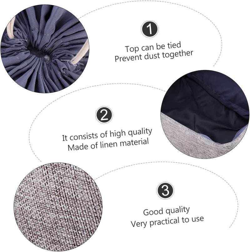 Balanced weight VOSAREA Foldable Linen Storage Basket Grey Fabric Sundry Organizer for Home Laundry and Nursery Space Saving Container Handles Indoor outdoor all-purpose fit - Image 2
