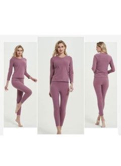 Round Neck Double-Sided Wool Warm Pajama Set For Women's Autumn Clothes And Pants Cold Weather Warm Underwear In Purple - pzsku/Z165D273F17A7D86F6F8FZ/45/_/1694936651/e72e5c5f-ea26-4bb9-a8c1-8aa6e0b07501