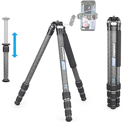 Innorel Carbon Fiber Tripod Monopod INNOREL KT254C Professional Portable Compact Travel Tripod for DSLR Camera Stand Support 1.01in/25.6mm Tube Load 33lb/15kg with Adjustable Extension Pole - Image 1