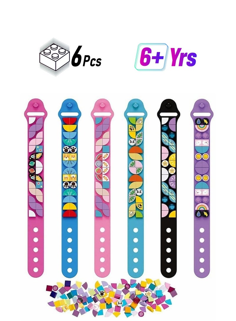 إكسفور أساور ، أساور الأطفال لبنات البناء نقطة ، ديي الحرف اليدوية الإبداعية للأطفال صنع مجموعات أساور ، أساور الصداقة ، والبنات الفتيان عيد ميلاد نقطة بناء مجموعات لعبة 6pcs - Image 1