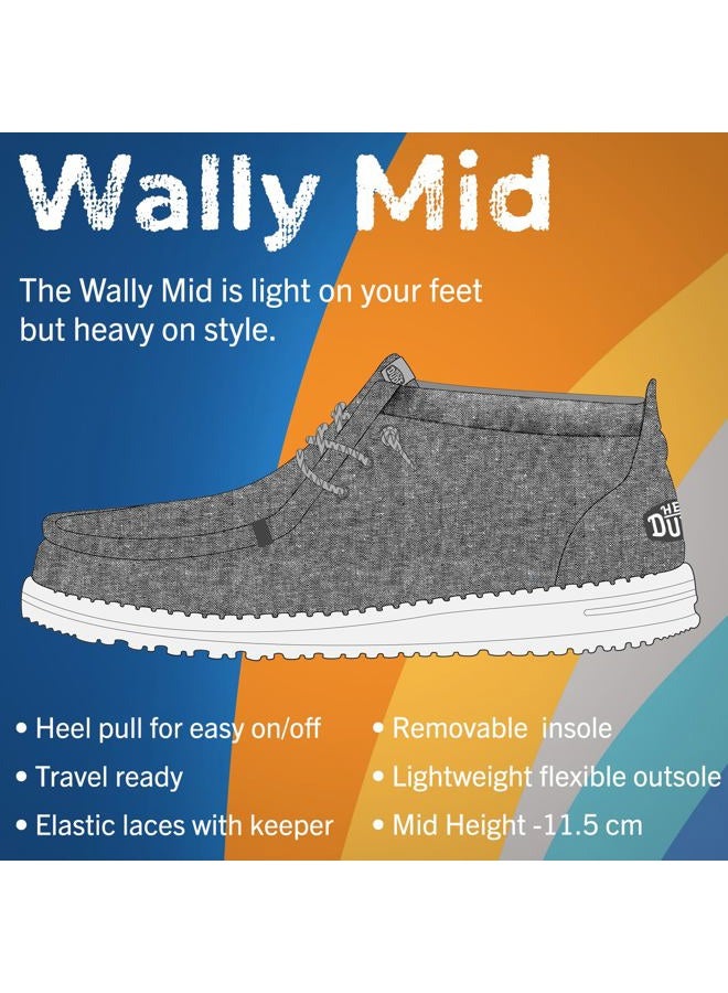 HEYDUDE Hey Dude Wally Mid Canvas - Grey - Image 3