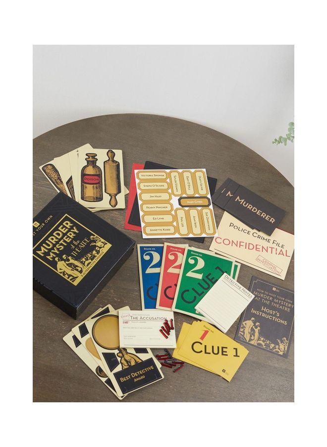 Talking Tables Reusable Murder Mystery Dinner Party Game Kit 1920s Theatre Themed Host Your Own Games Night at Halloween 3 Alternative Endings Christmas Gift - Image 1